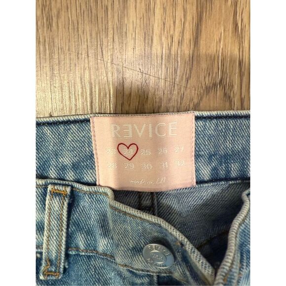 Revice Love at First Sight Jeans 24x28 Blue Denim Patchwork Rework Y2K Retro - Picture 7 of 7